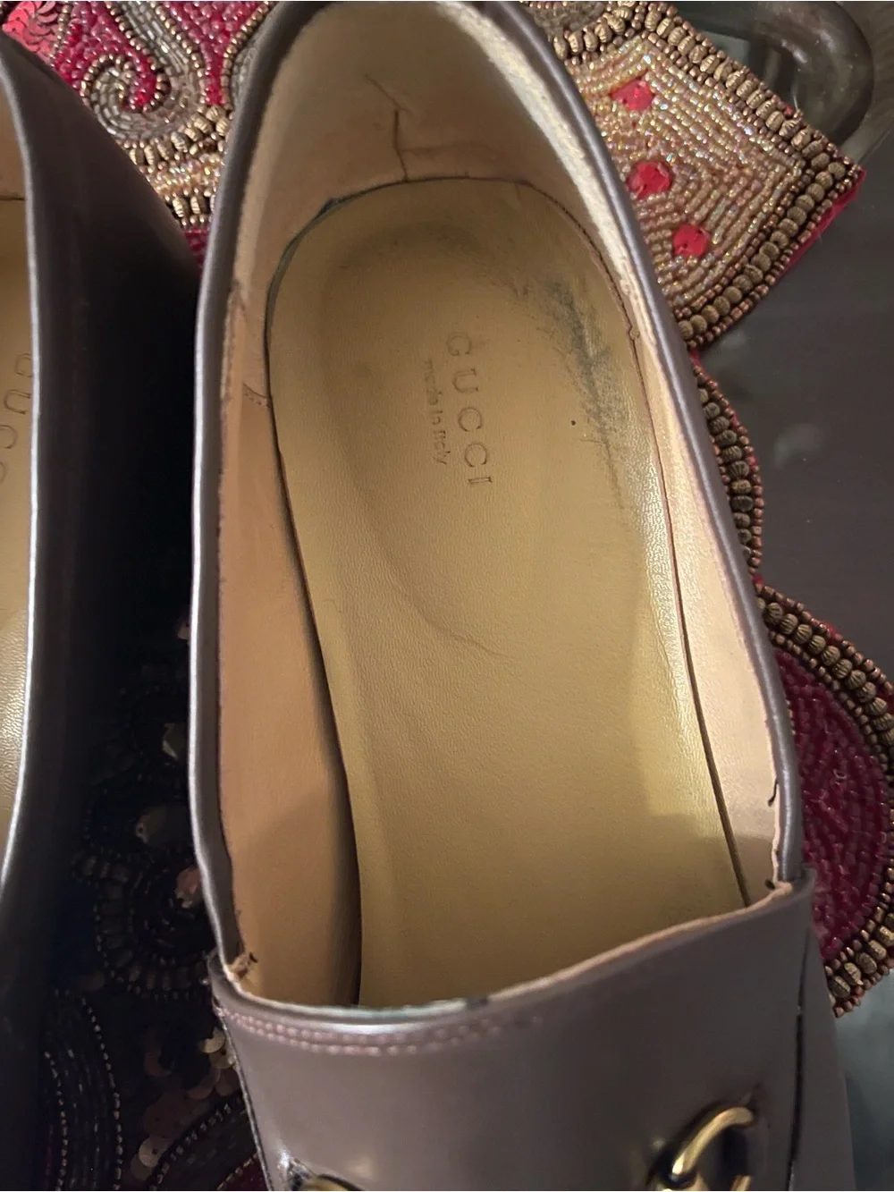 Gucci Brown Leather Horsebit Loafers
